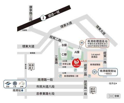 雅悅台北旗艦館周邊交通地圖